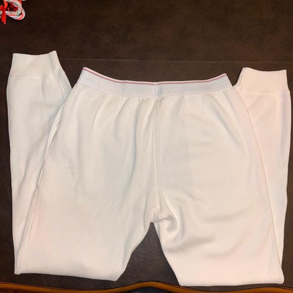 Unisex Alexander Wang Bodywear Joggers in White; Size: M - Picture 10 of 16